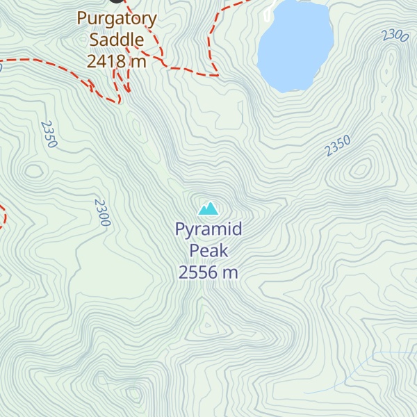 Map of Pyramid Peak