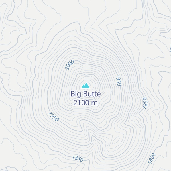 Map of Big Butte
