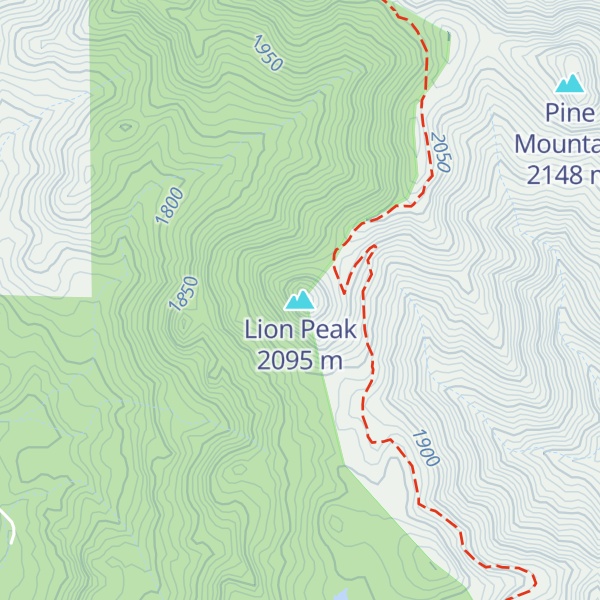 Map of Lion Peak