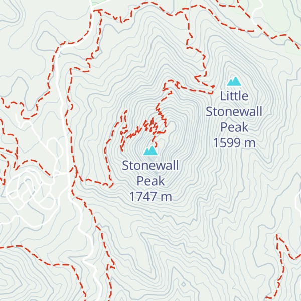 Map of Stonewall Peak