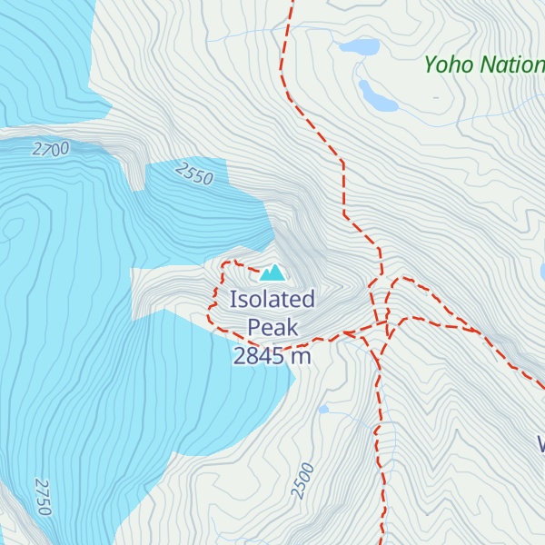 Map of Isolated Peak