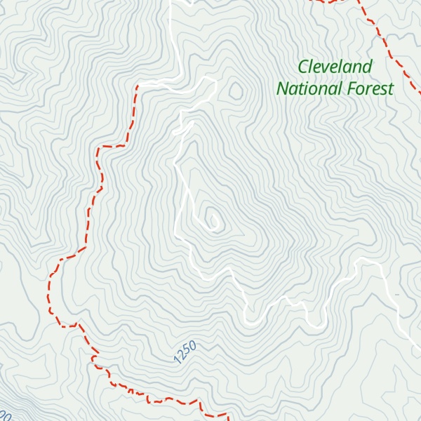 Map of Los Pinos Mountain