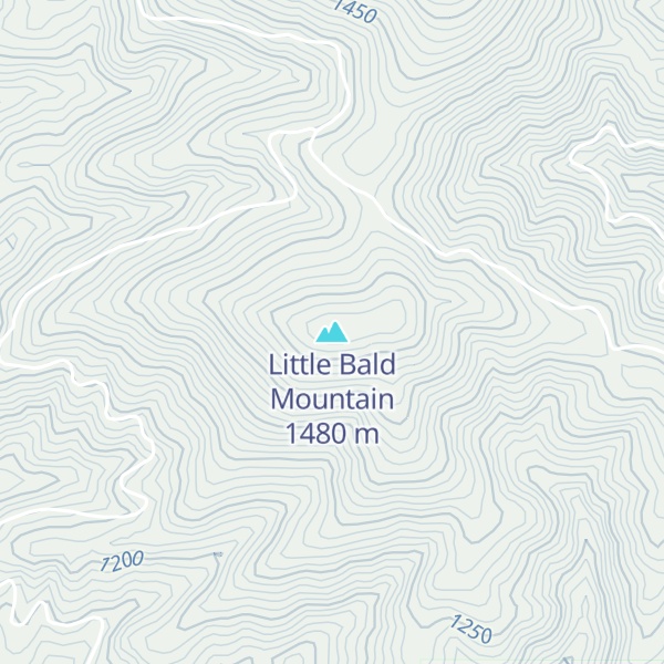 Map of Little Bald Mountain