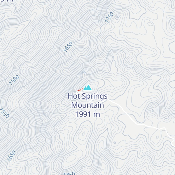 Map of Hot Springs Mountain