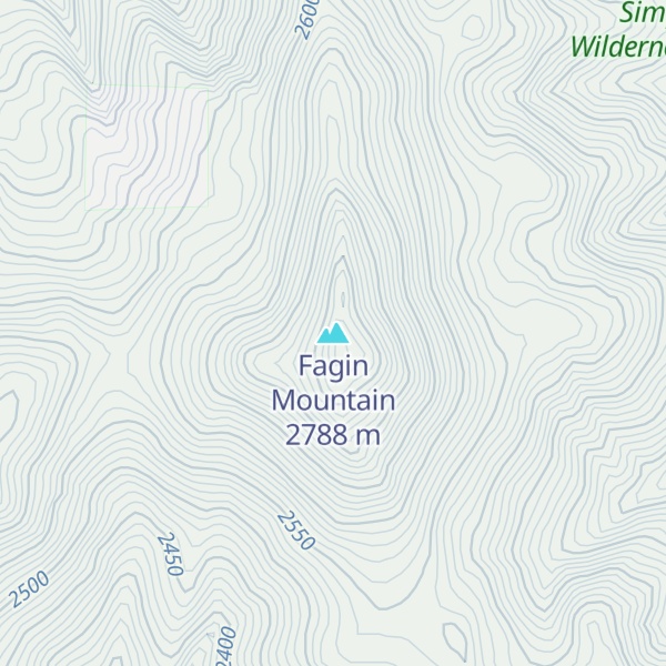 Map of Fagin Mountain