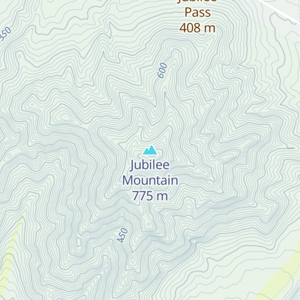 Map of Jubilee Mountain