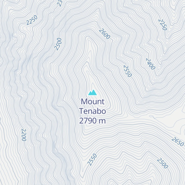 Map of Mount Tenabo
