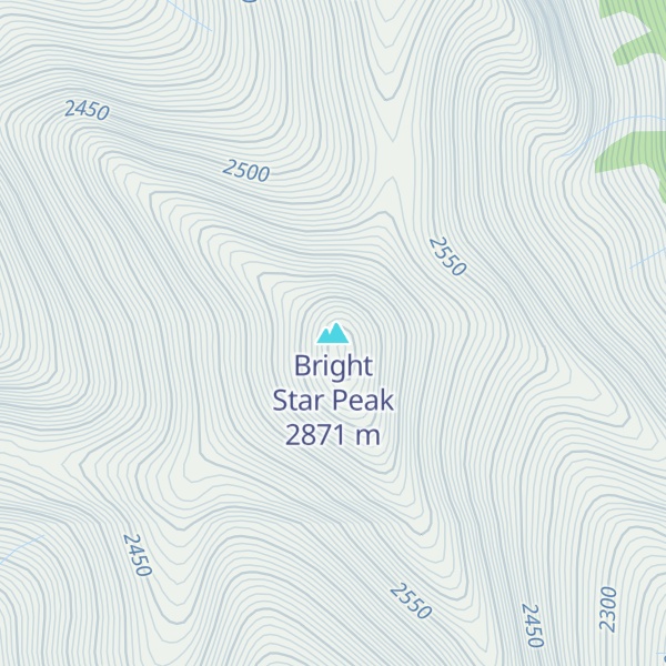 Map of Bright Star Peak