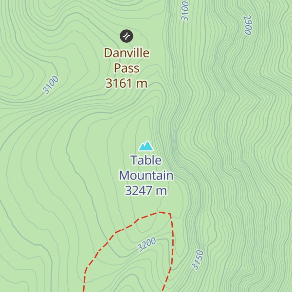 Map of Table Mountain