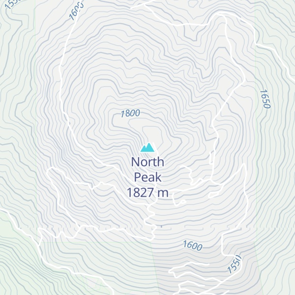 Map of North Peak