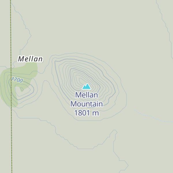 Map of Mellan Mountain
