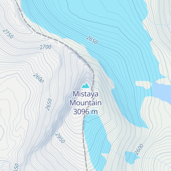 Map of Mistaya Mountain