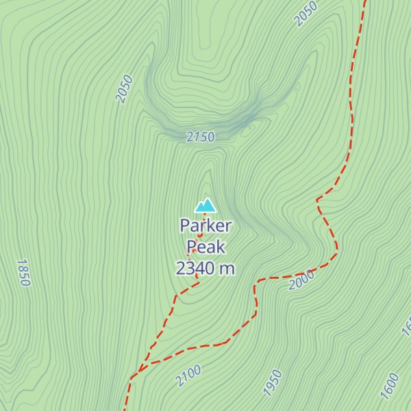 Map of Parker Peak