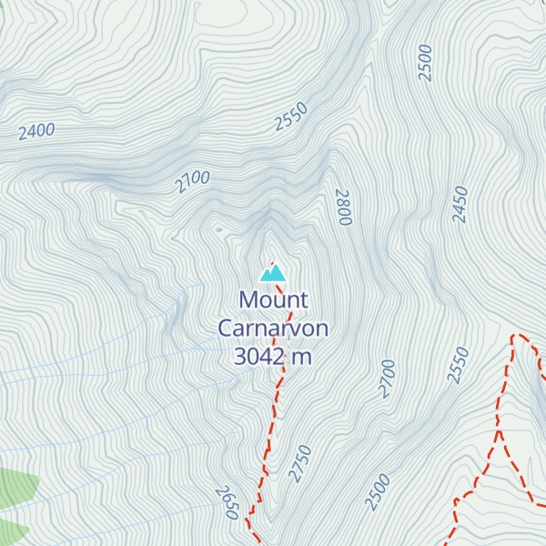 Map of Mount Carnarvon