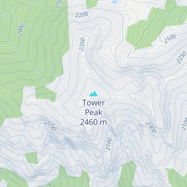 Map of Tower Peak