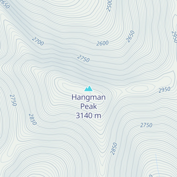 Map of Hangman Peak