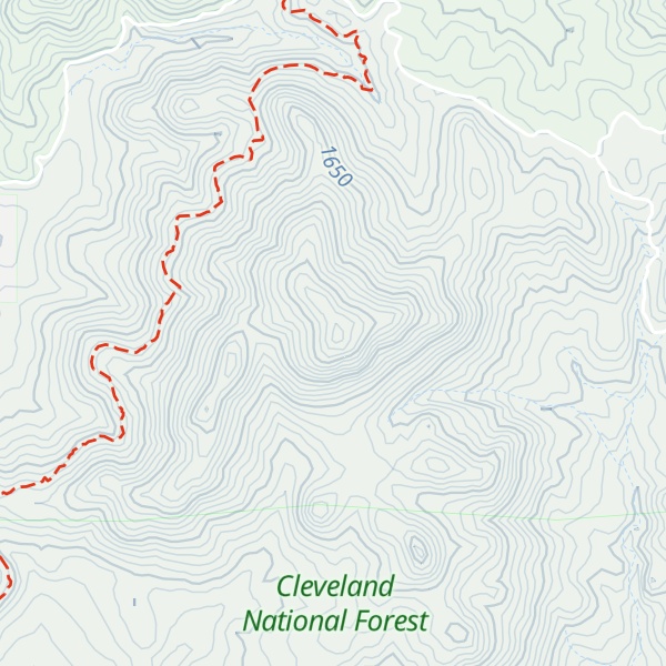 Map of South Combs Peak