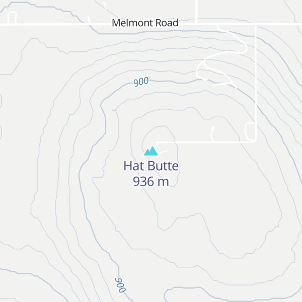 Map of Hat Butte