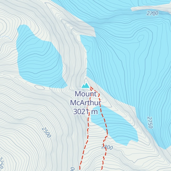 Map of Mount McArthur