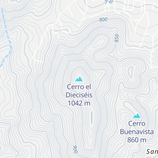 Map of Cerro el Dieciséis