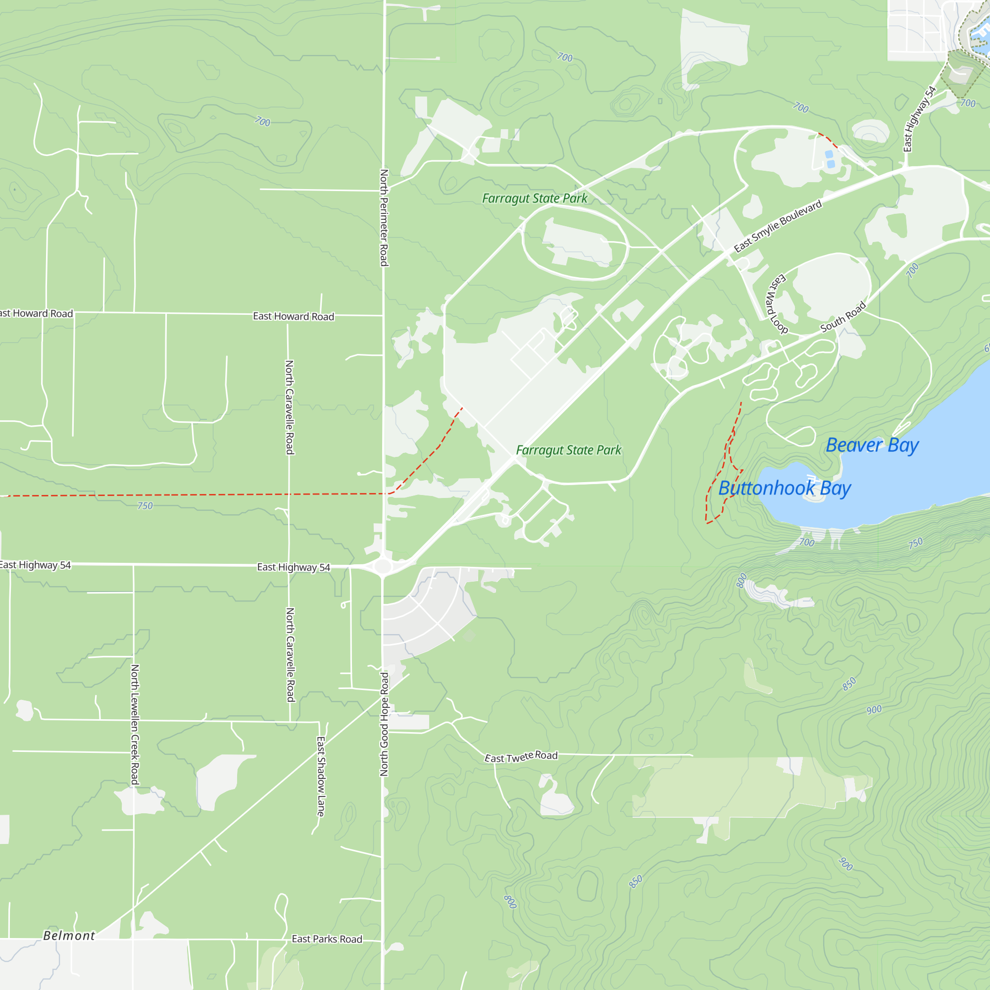 Farragut State Park Visitor Center map