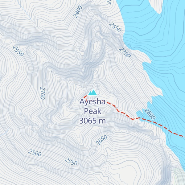 Map of Ayesha Peak