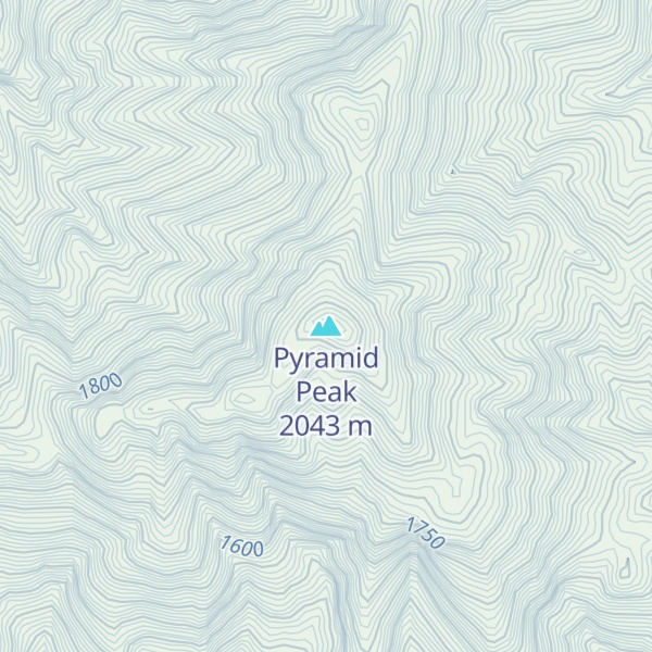 Map of Pyramid Peak