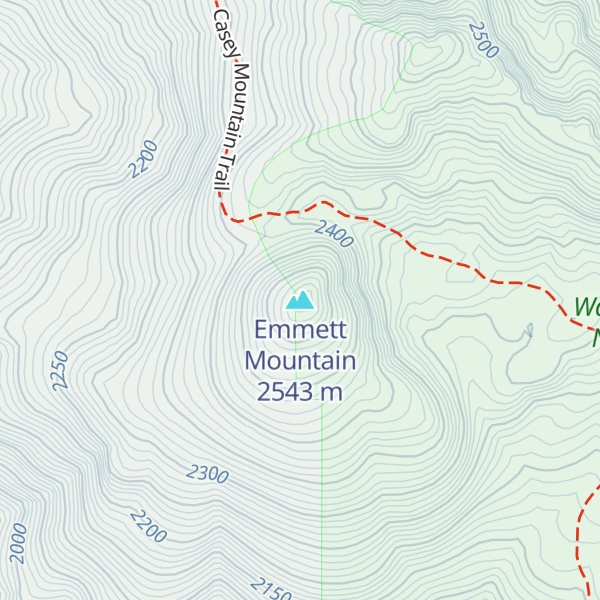 Map of Emmett Mountain