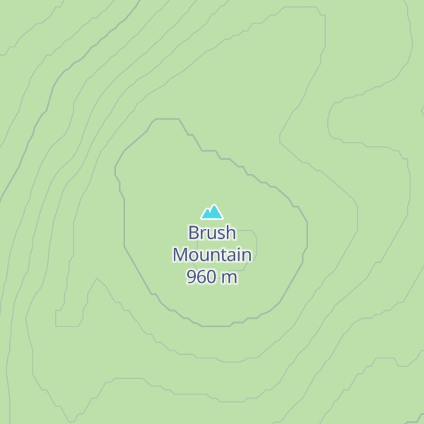 Map of Brush Mountain