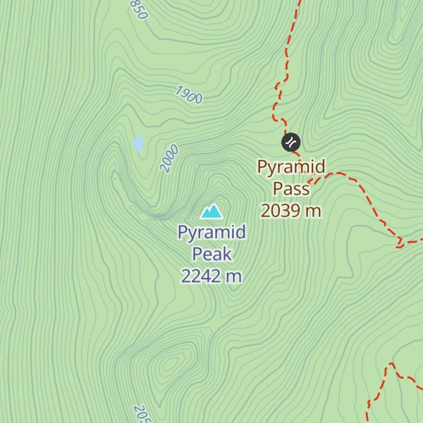 Map of Pyramid Peak