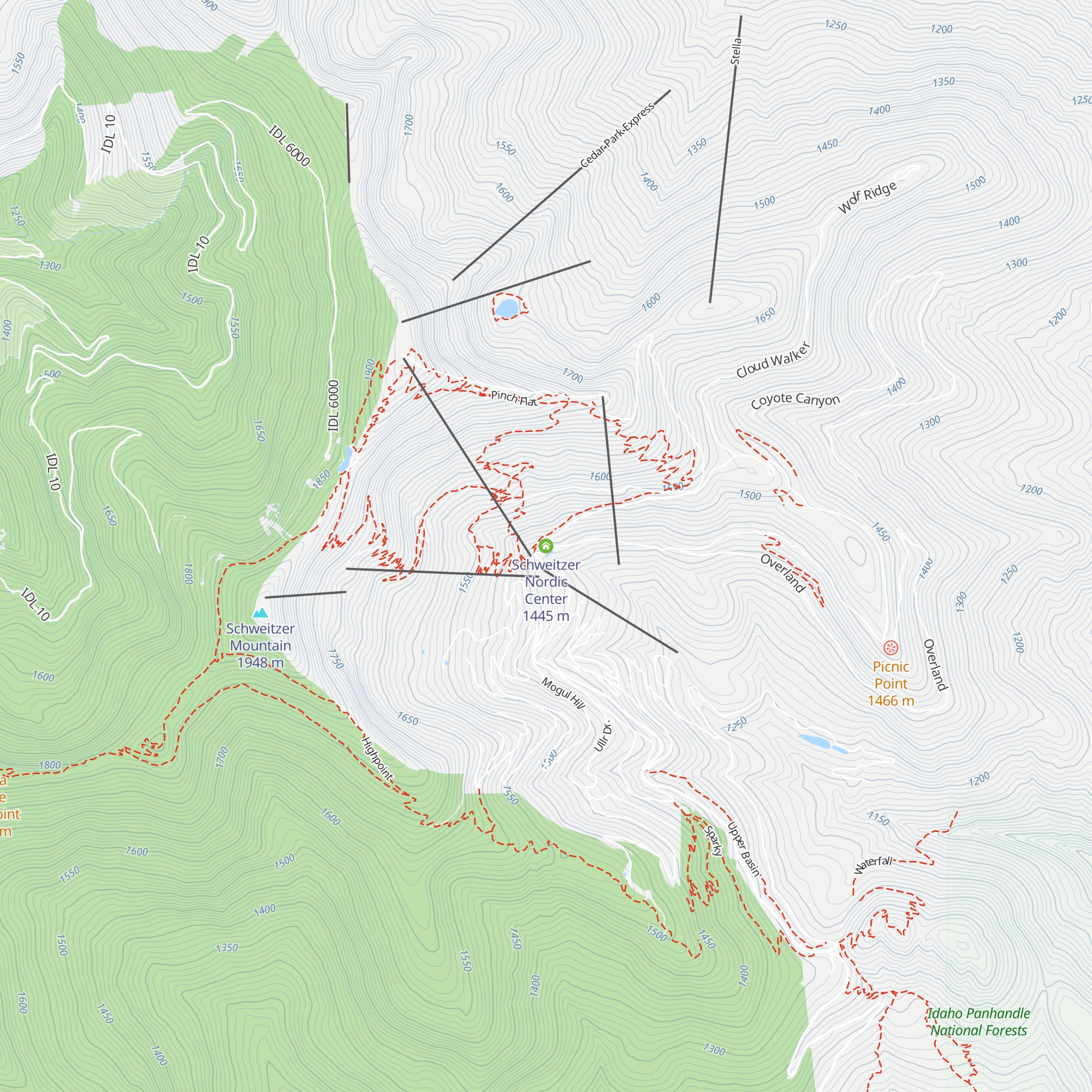 Schweitzer Nordic Center map