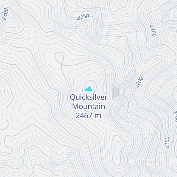 Map of Quicksilver Mountain