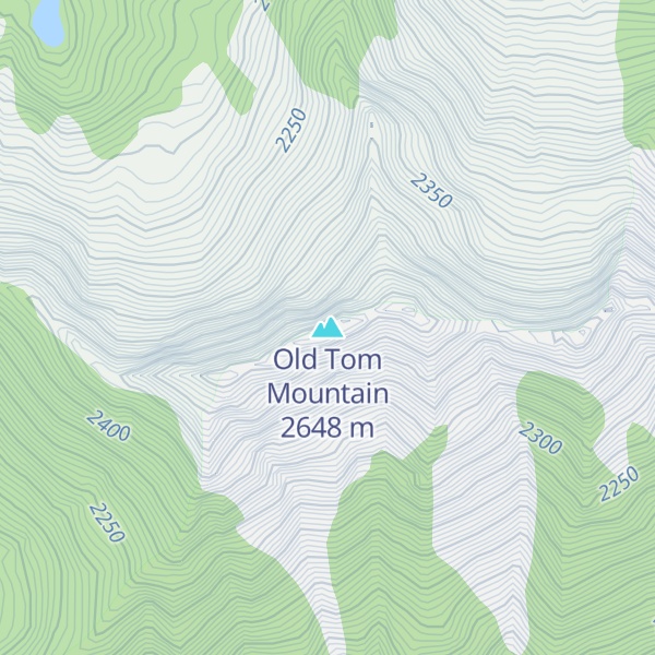 Map of Old Tom Mountain