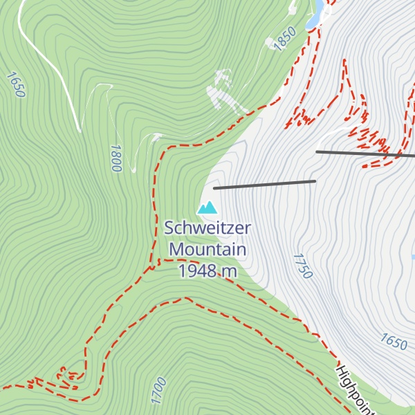 Map of Schweitzer Mountain