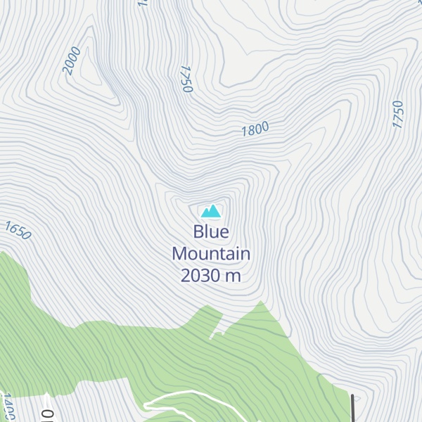 Map of Blue Mountain