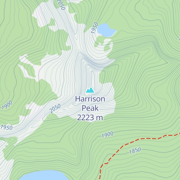 Map of Harrison Peak