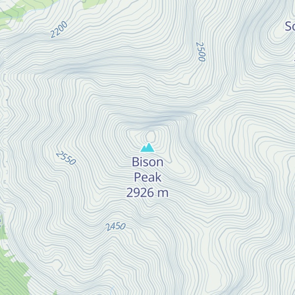 Map of Bison Peak