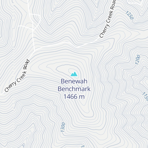 Map of Benewah Benchmark