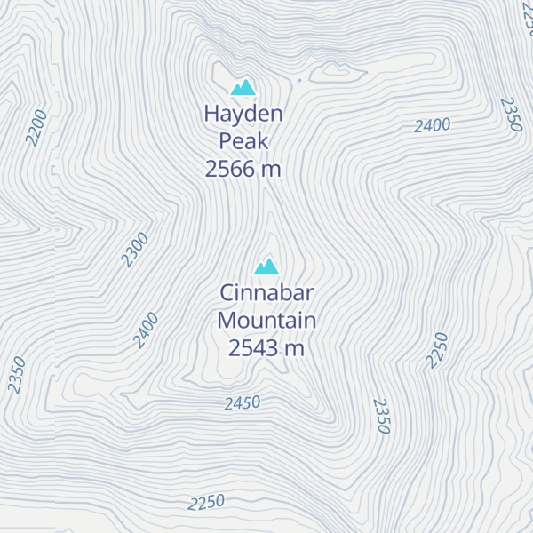 Map of Cinnabar Mountain