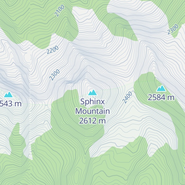 Map of Sphinx Mountain