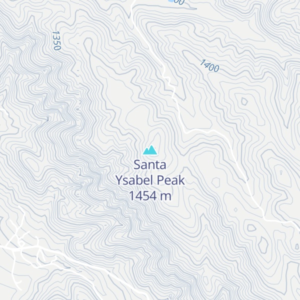 Map of Santa Ysabel Peak