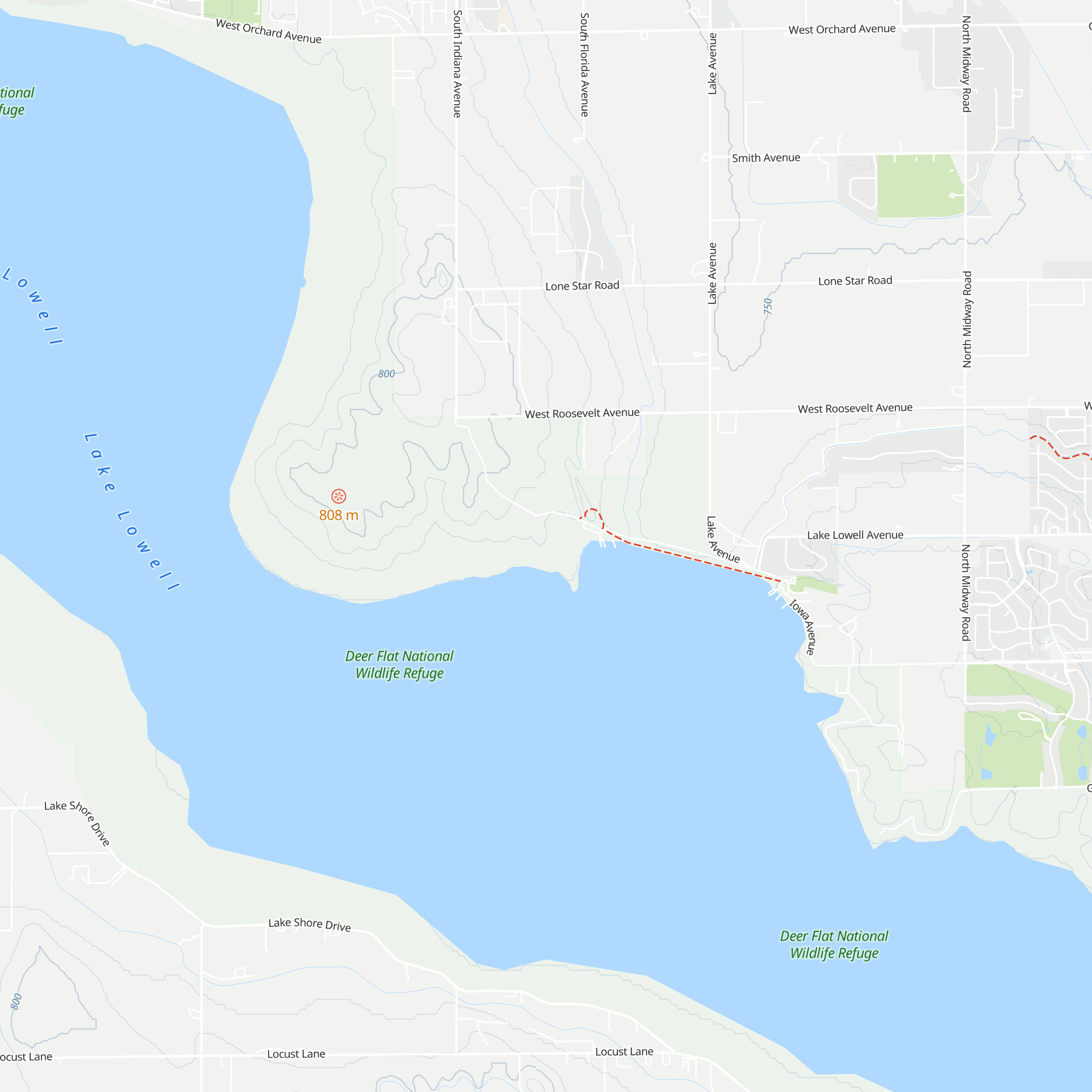 Deer Flat National Wildlife Refuge Visitor Center map