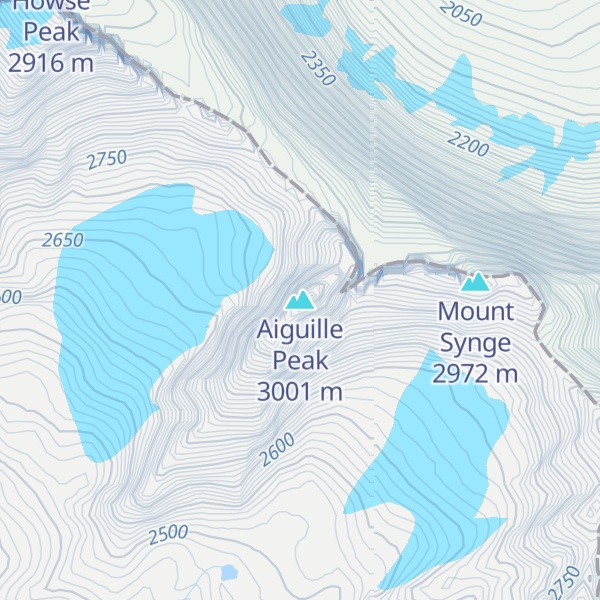 Map of Aiguille Peak
