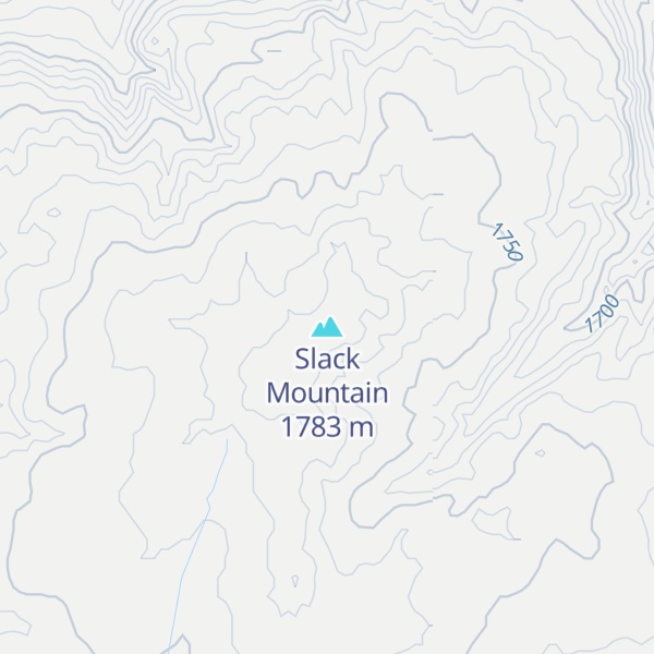 Map of Slack Mountain