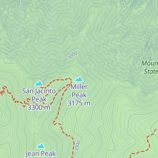 Map of Miller Peak