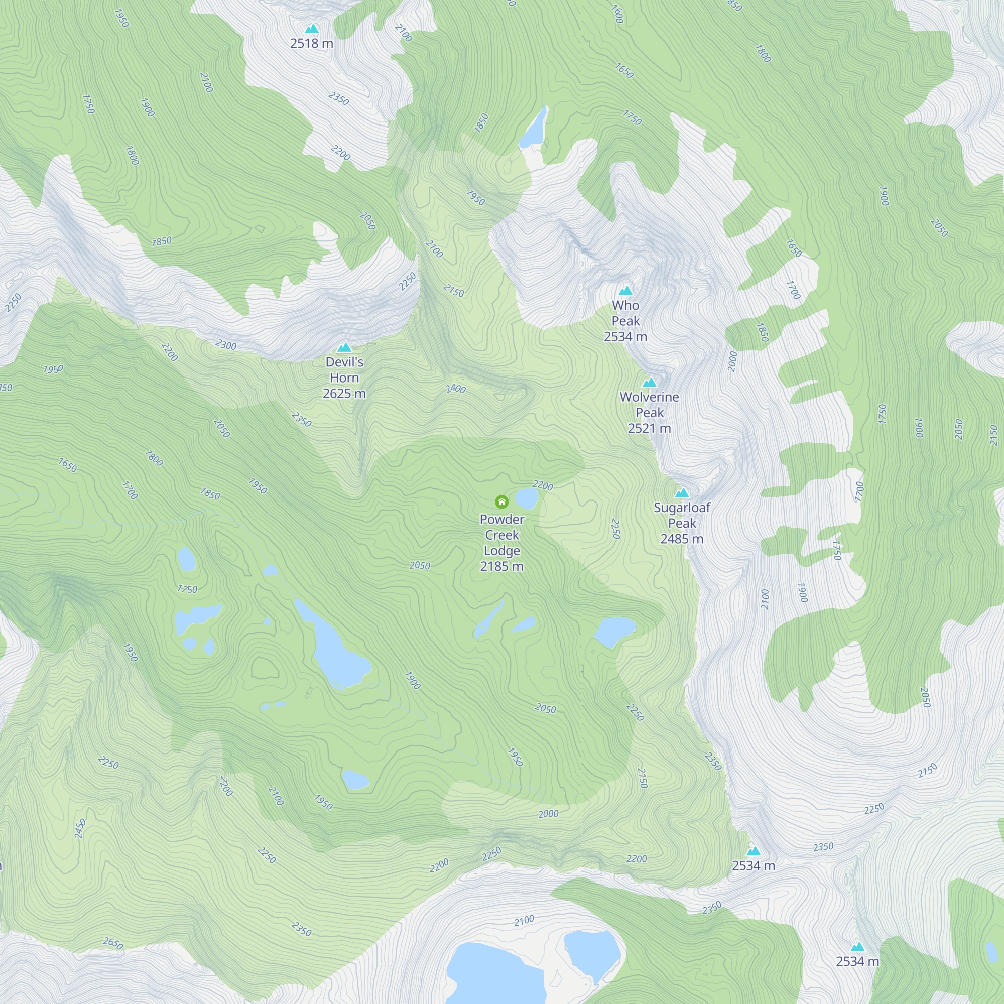 Powder Creek Lodge map