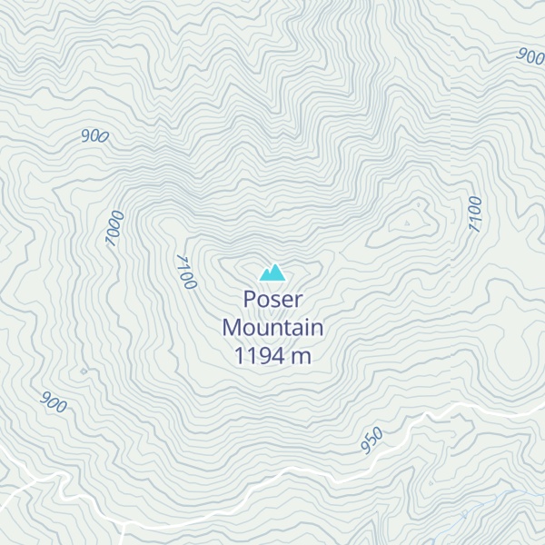 Map of Poser Mountain