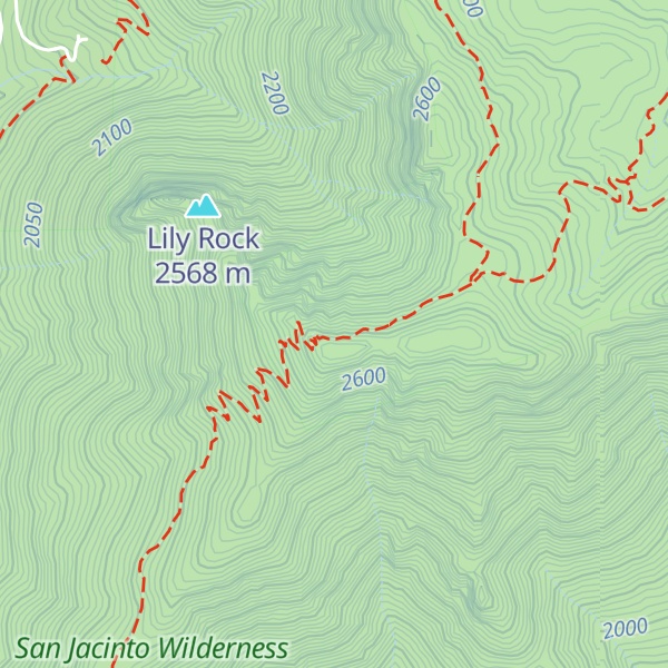 Map of Tahquitz Peak