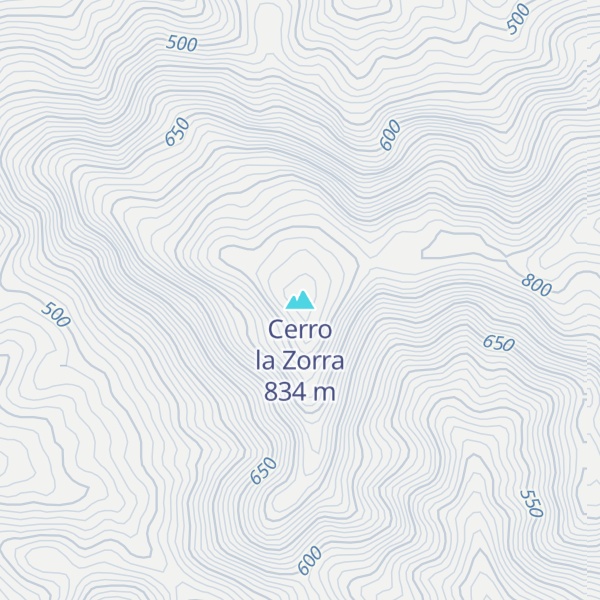 Map of Cerro la Zorra