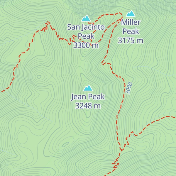 Map of Jean Peak